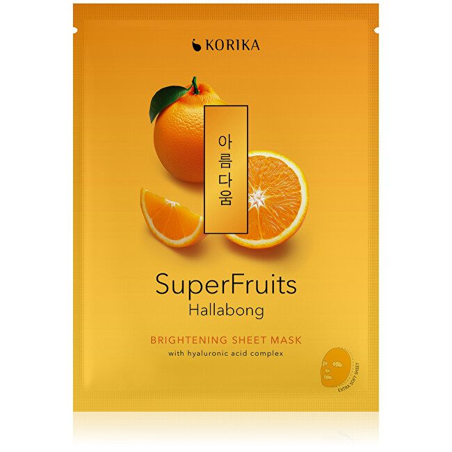 KORIKA Superfruits Hallabong Brightening Sheet Mask 25 g Moterims