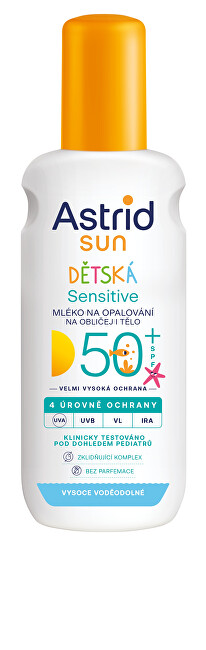 Astrid Children´s lotion in spray for tanning Sensitive SPF 50+ Sun 150 ml 150ml Vaikams
