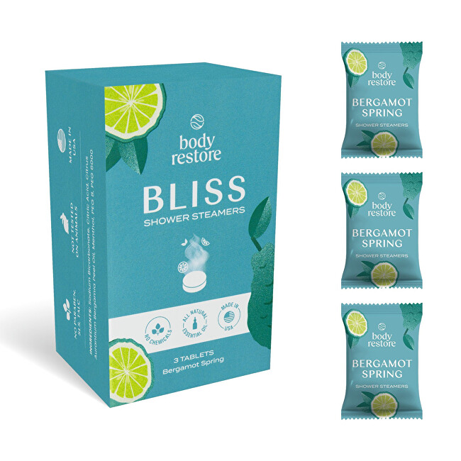 Body Restore A set of aromatic tablets for the shower Bergamot Spring Shower Steamers Unisex