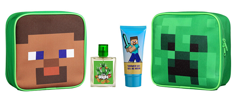 EP Line Minecraft toiletry bag + EDT 50 ml + shower gel 100 ml 50ml Vaikams