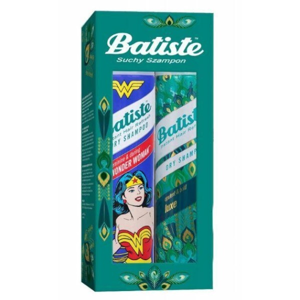 Batiste Cosmetic set of Wonder Woman and Luxe dry shampoos sausas šampūnas