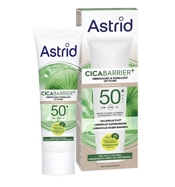 Astrid ASTRID CICABARRIER+ Renewing and Strengthening Toning Facial UV Fluid SPF50+ 40ml - WE ARE WAITING FOR THE FOUNDATIONS 40ml veido apsauga