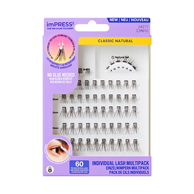 Kiss imPRESS Individual Lash Multipacks 01 blakstienų tušas Kiss imPRESS Individual Lash Multipacks 01 blakstienų tušas