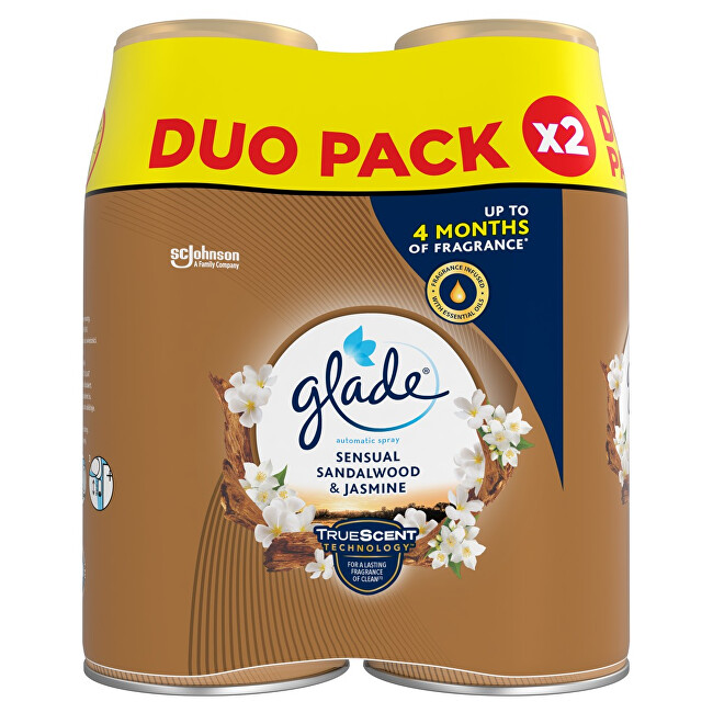 Glade Sensual Sandalwood & Jasmine air freshener refill set 2 x 269 ml 269ml namų kvapas