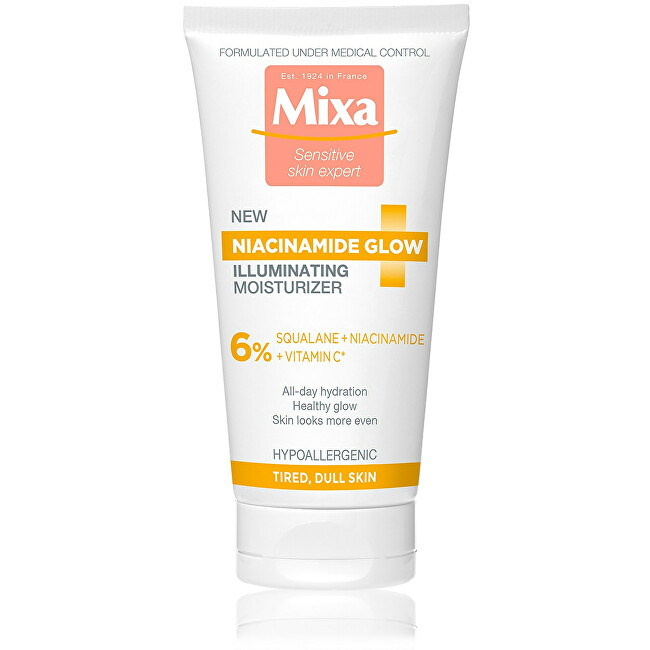Mixa Brightening cream providing up to 24H hydration Niacinamide Glow 50 ml 50ml Moterims