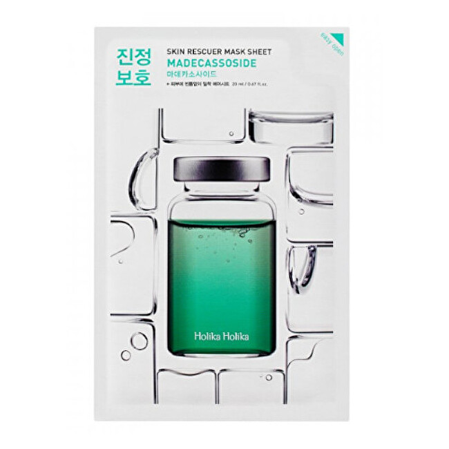 Holika Holika Madecasocide Skin Rescue Anti-Inflammatory Sheet Mask 20 ml 20ml vietinės priežiūros priemonė
