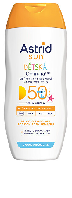 Astrid Children´s lotion for face and body for tanning SPF 50 Sun 200 ml 200ml Vaikams