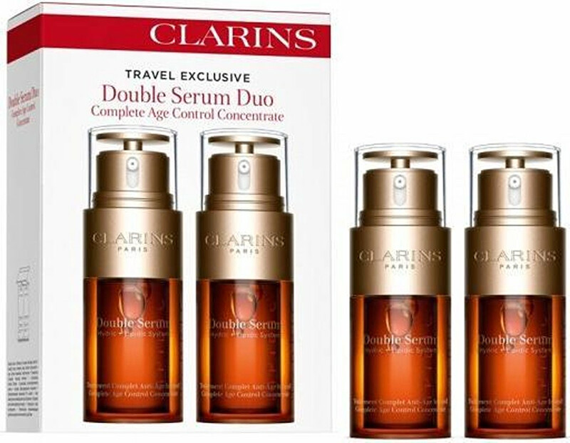 Clarins Double Serum Duo Set anti-aging gift set vietinės priežiūros priemonė