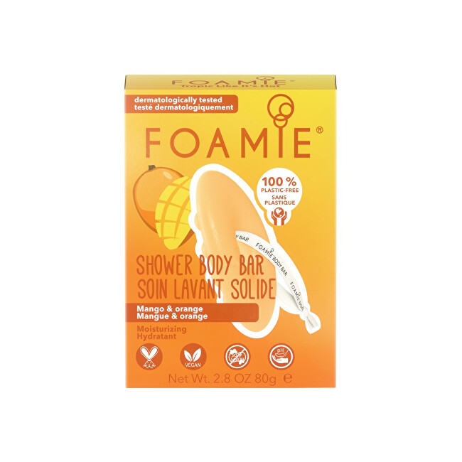 Foamie Hydrating shower care Tropic Like It`s Hot With Mango and Orange (Shower Body Bar) 80 g Moterims