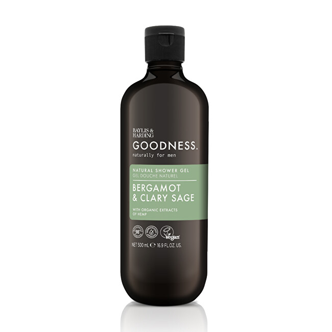 Baylis & Harding Goodness Mens Bergamot & Sage Shower Gel 500 ml 500ml Vyrams