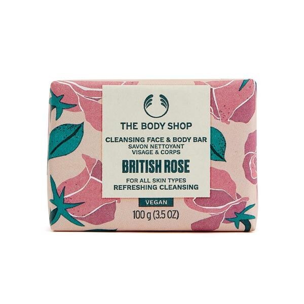 The Body Shop Solid soap for face and body British Rose (Cleansing Face & Body Bar) 100 g Moterims