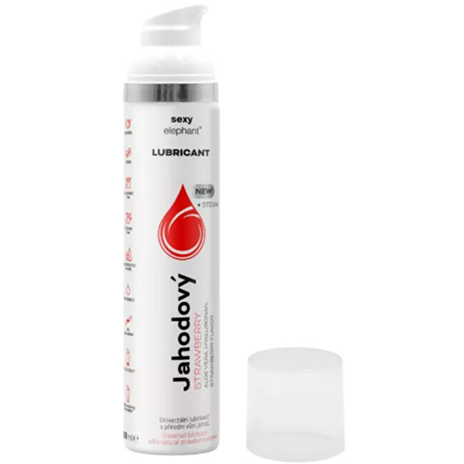 Sexy Elephant Strawberry Lubricating Gel 100 ml 100ml intymios higienos priežiūra