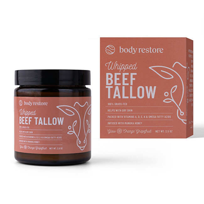 Body Restore Body Cream Orange and Grape Whipped Beef Tallow 71 g Moterims
