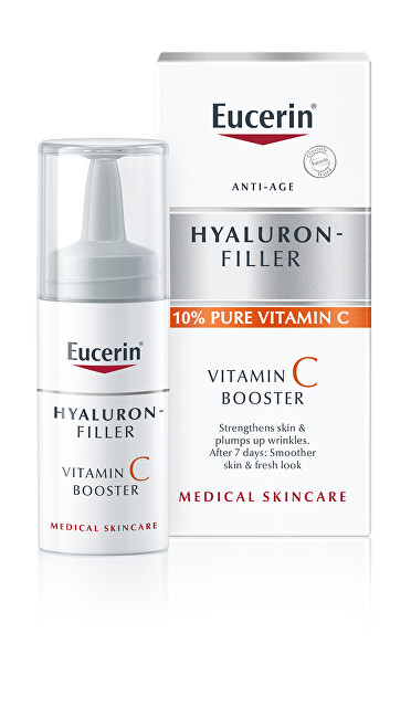 Eucerin Hyaluron-Filler Anti-Wrinkle Serum (Vitamin C Booster) 8ml vietinės priežiūros priemonė