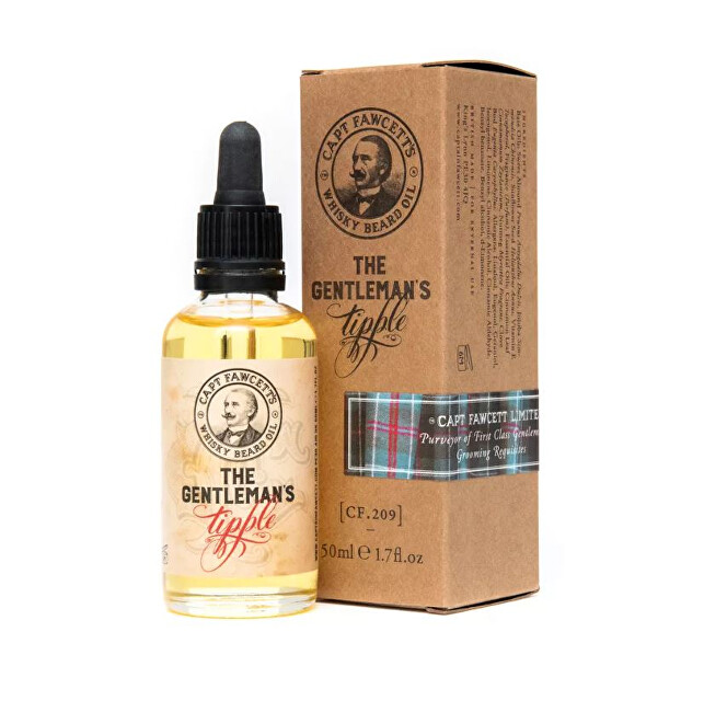 Captain Fawcett Beard oil with whiskey scent Cpt. Fawcett Gentleman`s Tipple - travel pack 50ml Vyrams
