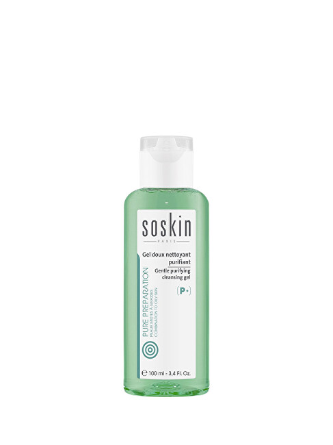 Soskin Paris Cleansing gel for oily and combination skin (Gentle Purifying Cleansing Gel) 500ml makiažo valiklis