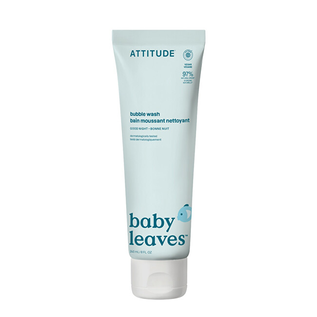 Attitude Good Night Bubble Wash Baby Bath Foam 240ml