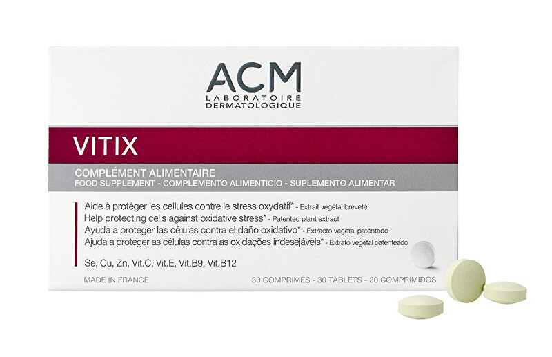 ACM Dietary supplement to protect against oxidative stress Vitix 30 tablets Moterims