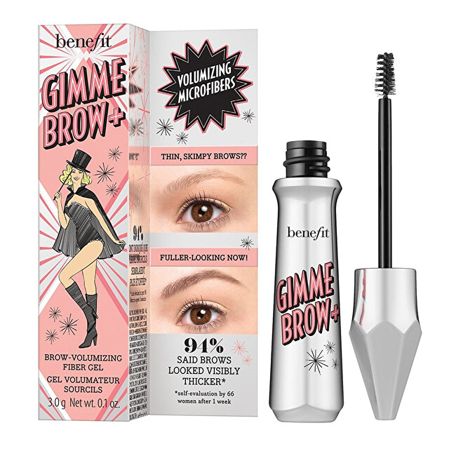 Benefit Gimme Brow + (Brow Volumizing Fiber Gel) 3 g 3.75 Warm Medium Brown antakių dažai