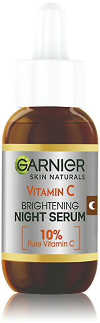 Garnier Brightening night serum with vitamin C Skin Natura l s (Brightening Night Serum) 30 ml 30ml vietinės priežiūros priemonė