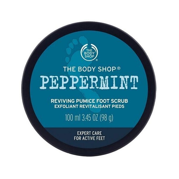 The Body Shop Peppermint cooling foot scrub (Reviving Pumice Foot Scrub) 100 ml 100ml kojų priežiūros priemonė