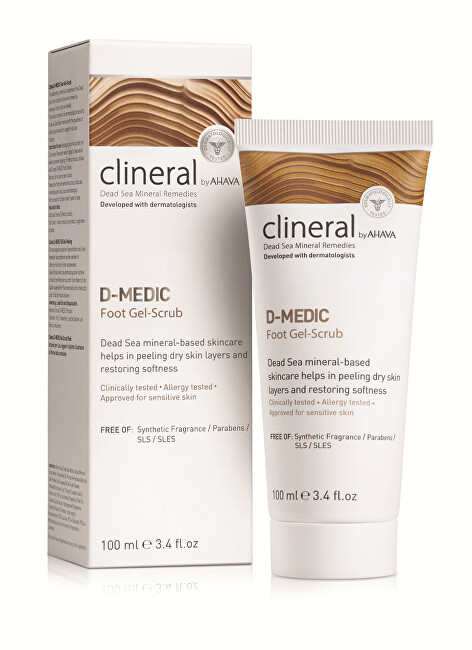 AHAVA Mineral foot peeling Clineral D-Medic (Foot Gel-Scrub) 100 ml 100ml kojų priežiūros priemonė