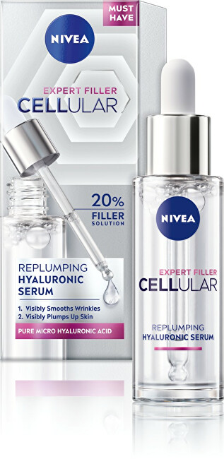 Nivea Filling serum Cellular Expert Filler (Replumping Hyaluronic Serum) 30 ml 30ml vietinės priežiūros priemonė