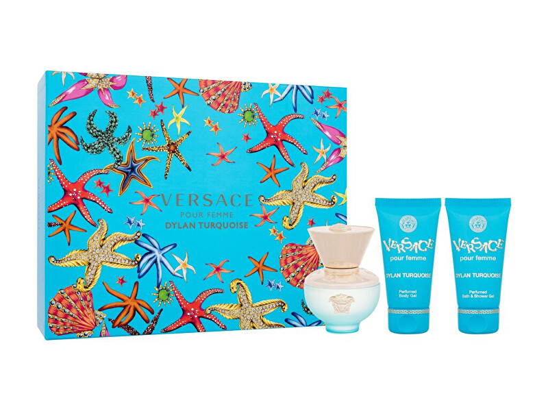 Versace Dylan Turquoise - EDT 50 ml + body lotion 50 ml + shower gel 50 ml 50ml Dylan Turquoise - EDT 50 ml + body lotion 50 ml + shower gel 50 ml Moterims Rinkinys