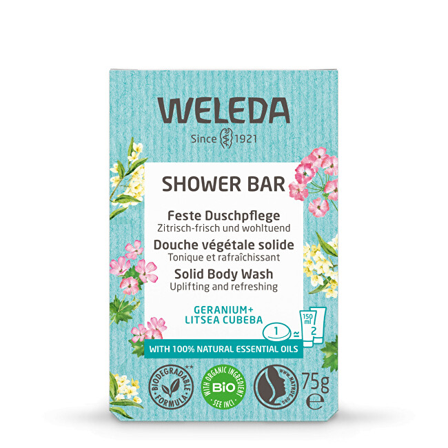 Weleda Aromatic herbal soap Geranium + Litsea Cubeba (Shower Bar) 75 g Unisex