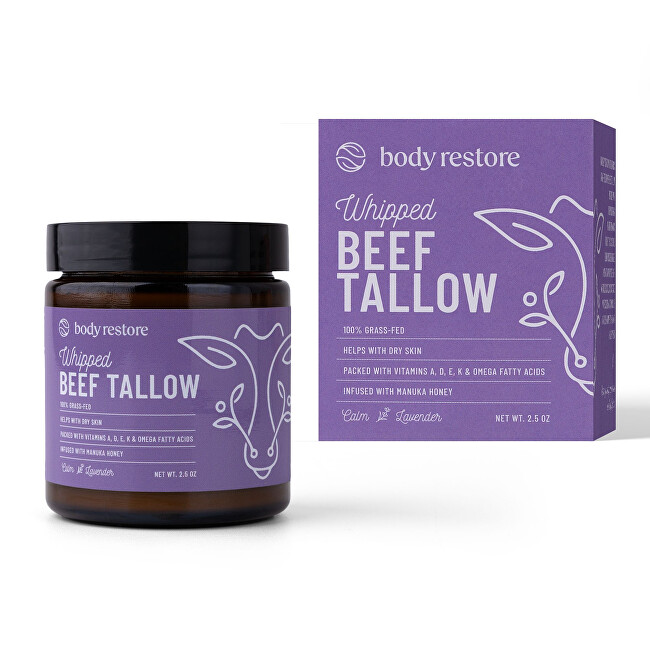 Body Restore Lavender Whipped Beef Tallow Body Cream 71 g Moterims