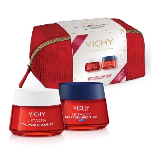 Vichy VICHY Liftactive Collagen Specialist Set (W): Day Cream 50 ml, Night Cream 50 ml Day Cream 50 ml Nig 50ml vietinės priežiūros priemonė