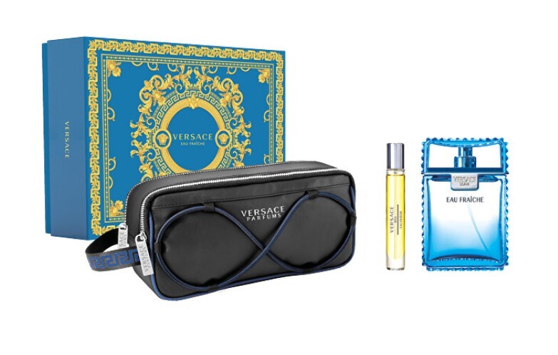 Versace Eau Fraiche Man 100ml EDT 100 ml + EDT 10 ml + cosmetic bag Kvepalai Vyrams Rinkinys