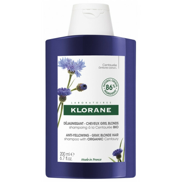 Klorane Shampoo neutralizing yellow tones Cornflower BIO 400ml šampūnas
