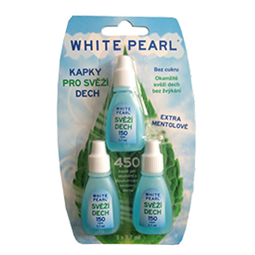 VitalCare Drops for fresh breath White Pearl 3 x 3.7 ml 3.7ml Unisex