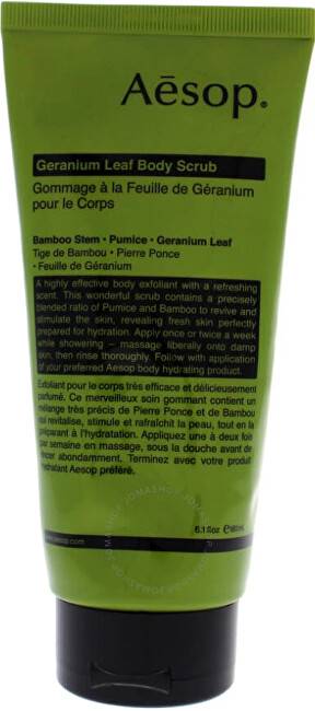 Aēsop Geranium Leaf Body Scrub 180 ml 180ml Moterims