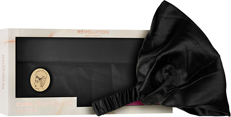 Revolution Haircare Cosmetic headband Satin Black ( Curl Protector) plaukų aksesuaras