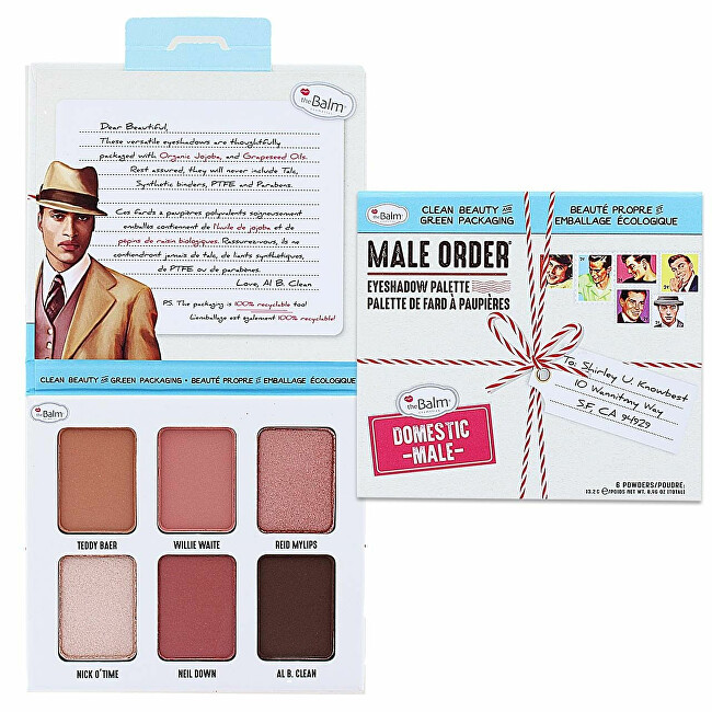 TheBalm Male Order Eyeshadow Palette - Domestic Shade 13.2 g šešėliai