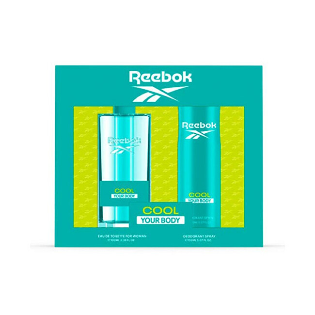 Reebok Cool Your Body For Women - EDT 100 ml + deodorant ve spreji 150 ml 100ml Cool Your Body For Women - EDT 100 ml + deodorant ve spreji 150 ml Kvepalai Moterims Rinkinys