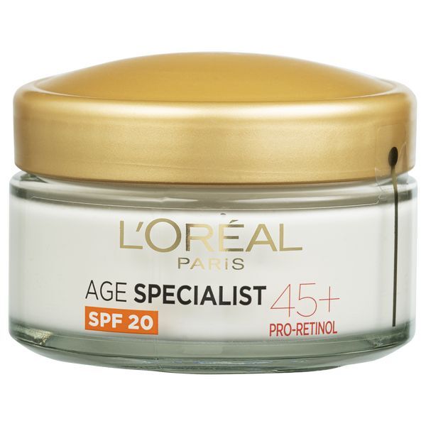 L&acute;Or&eacute;al Paris Day cream against wrinkles SPF 20 Age Specialist 45+ 50 ml 50ml vietinės priežiūros priemonė