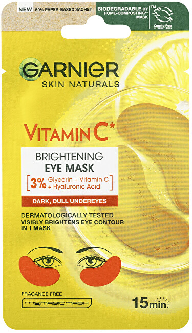 Garnier Brightening Eye Mask Vitamin C (Brightening Eye Mask) 5 g vietinės priežiūros priemonė