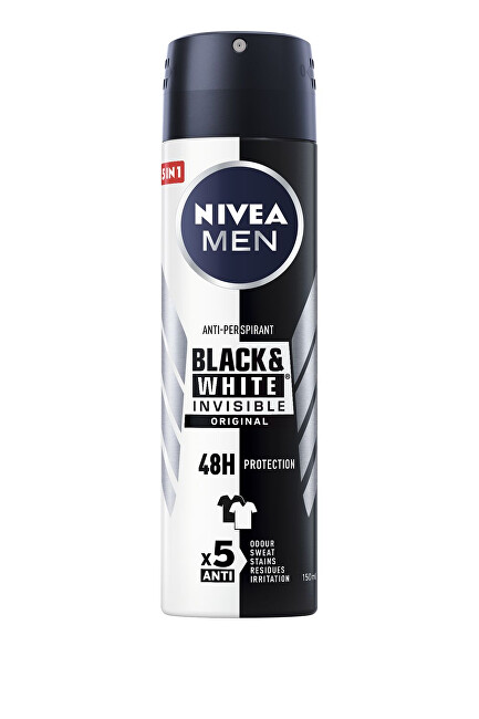 Nivea Antiperspirant Spray for men Invisible For Black & White Power 150 ml 150ml Kvepalai Vyrams