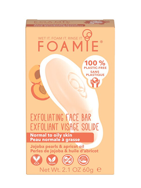 Foamie Cleansing skin care with an exfoliating effect (Exfoliating Clean sing Face Bar) 60 g makiažo valiklis