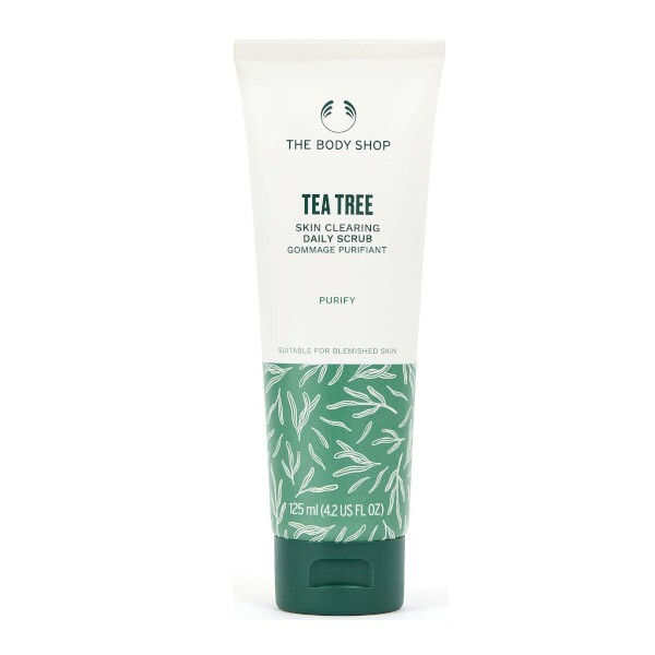 The Body Shop Cleansing peeling for problematic and sensitive skin Tea Tree (Skin Clearing Daily Scrub) 125 ml 125ml makiažo valiklis