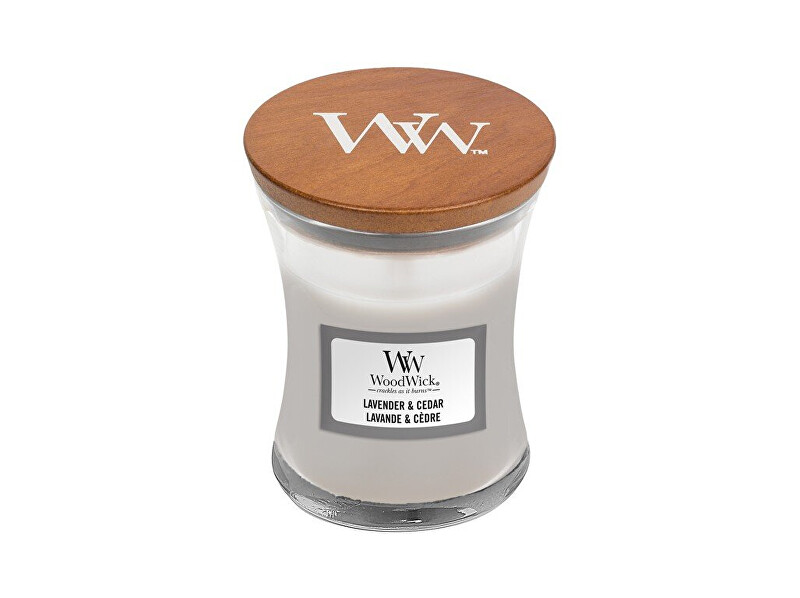 WoodWick Scented candle vase Lavender & Cedar 85 g kvepianti žvakė