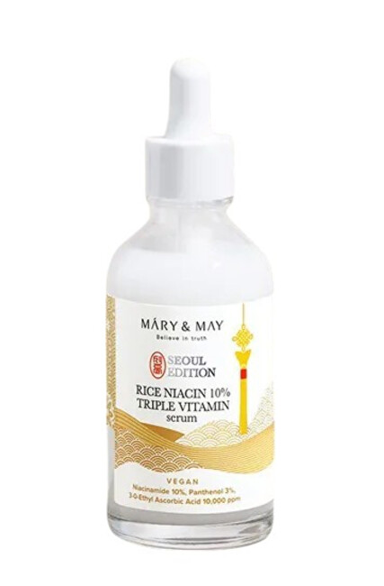 MARY & MAY Skin serum Rice Niacin 10% Triple Vitamin Serum 80 ml 80ml vietinės priežiūros priemonė