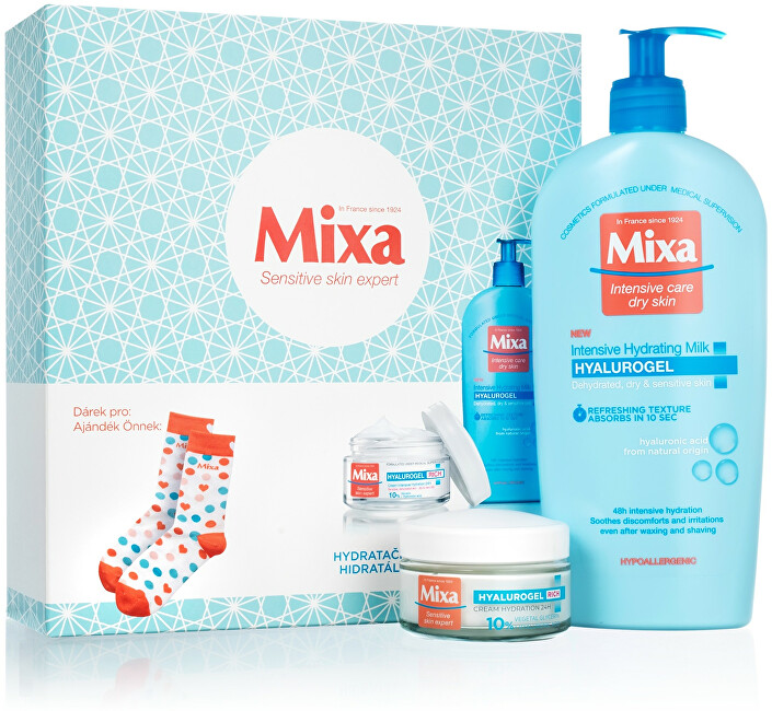 Mixa Hyalurogel moisturizing body and skin care gift set Moterims