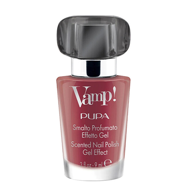 PUPA Milano Nail polish with Vamp! Black Fragnance (Scented Nail Polish Gel Effect) 9 ml 301 Dirty Pink priemonė nagams