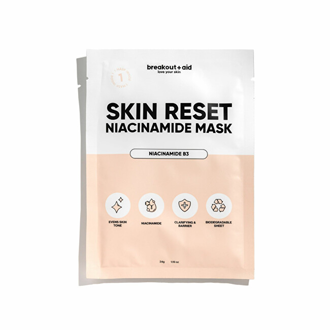 Breakout+aid Soothing mask with niacinamide Niacinamide Mask 34 g Moterims