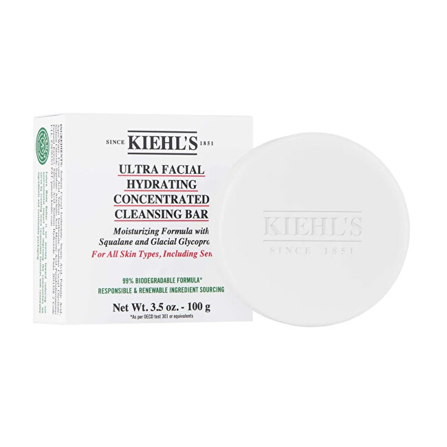 Kiehl´s ULTRA FACIAL HYDRATING CONCENTRATED CLEANSING BAR 100GM makiažo valiklis