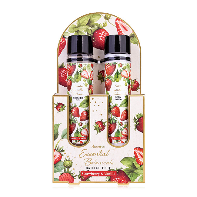 Accentra Strawberry & Vanilla Essential Botanicals Tube Gift Set Moterims